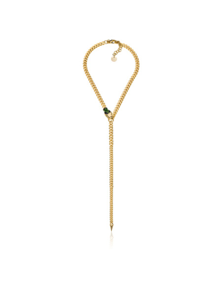 Collier di catena grumetta con serpente