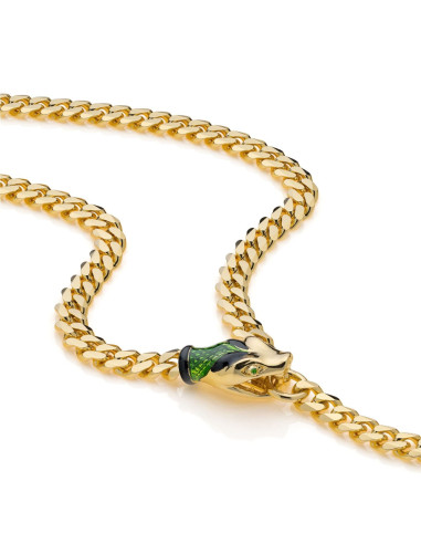 Collier di catena grumetta con serpente
