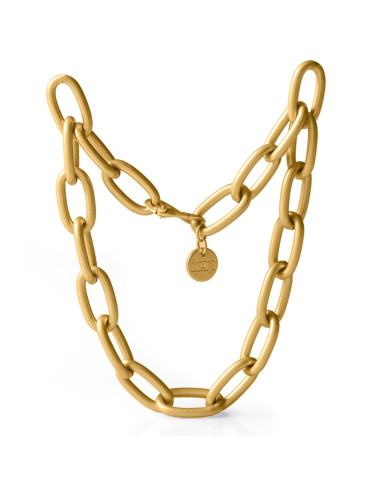 Collana con catena forzatina in bronzo dorato...