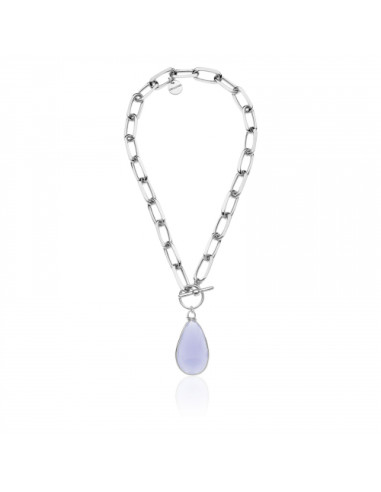 Collana con pendente in cristallo glicine