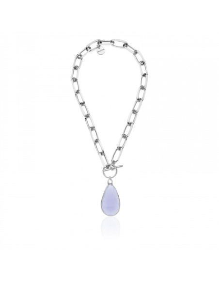 Collana con pendente in cristallo glicine