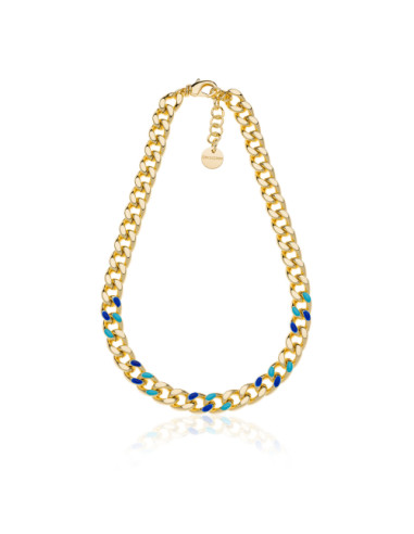 Collana groumette smalto blu