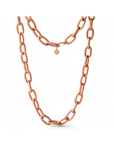 Collana in bronzo dorato rosa satinato