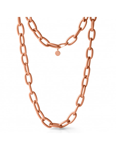Collana in bronzo dorato rosa satinato
