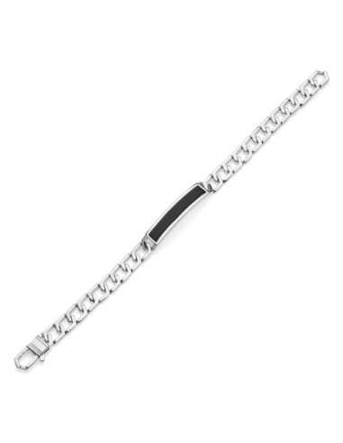 Bracciale in argento con targa onice