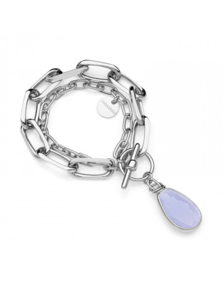 Bracciale di catena con cristallo glicine