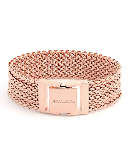 Bracciale in bronzo dorato rosa