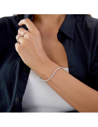 Bracciale Tennis in argento bianco