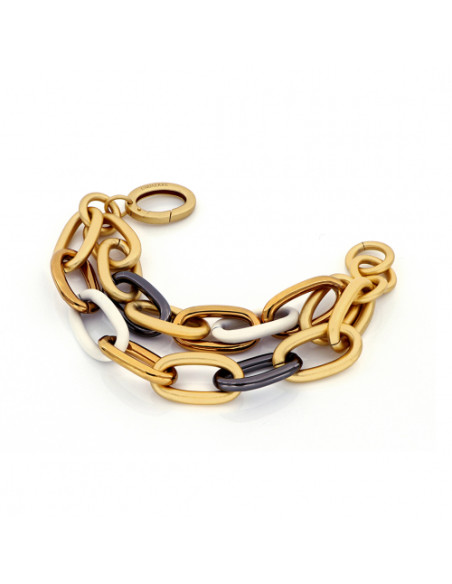 Bracciale in bronzo giallo marrone e nero