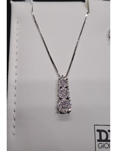 Collana in oro bianco e diamanti