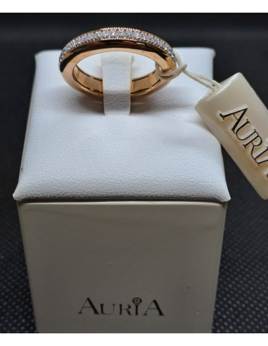 Anello fascia eternity oro rosa 750 e diamanti