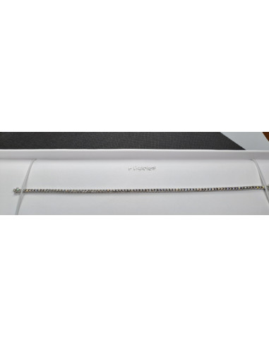 Bracciale tennis in oro bianco 750 w diamanti