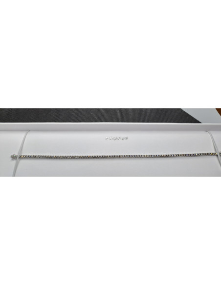Bracciale tennis in oro bianco 750 w diamanti