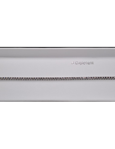 Bracciale tennis in oro bianco 750 w diamanti
