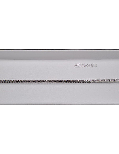 Bracciale tennis in oro bianco 750 w diamanti