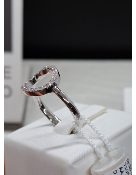 Anello oro bianco 750 con diamanti