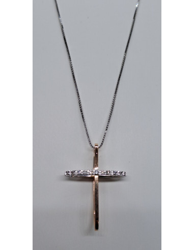 Caterina donna oro bianco e oro rosa 750 con...