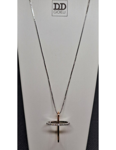 Caterina donna oro bianco e oro rosa 750 con...