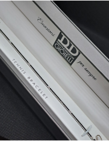 Tennis uomo in oro bianco 750 con diamanti