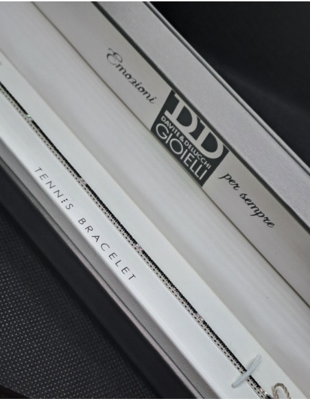 Tennis uomo in oro bianco 750 con diamanti