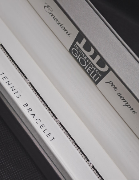 Tennis uomo in oro bianco 750 con diamanti