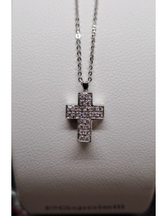 Catenina in oro bianco 750 e diamanti 2