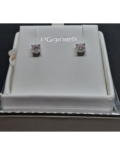 Punto luce donna oro bianco 750 e diamanti ,con orecchini...