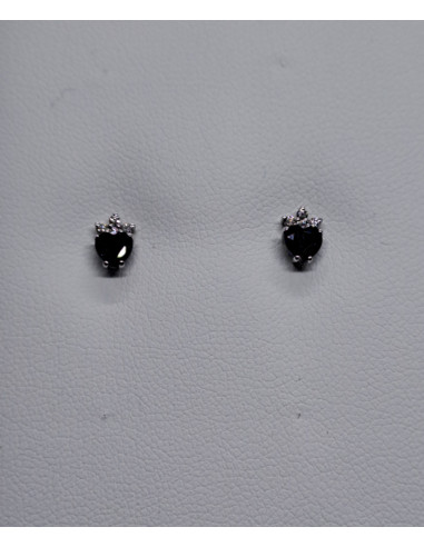 Completo donna in oro bianco, con zaffiri e...