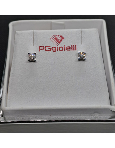 Completo donna  punto luce in oro bianco 750 e...