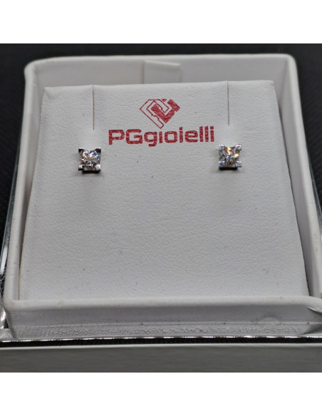 Completo donna  punto luce in oro bianco 750 e diamanti