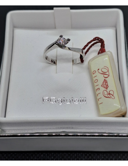 Completo donna  punto luce in oro bianco 750 e diamanti