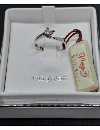 Completo donna  punto luce in oro bianco 750 e...