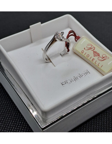 Completo donna  punto luce in oro bianco 750 e...