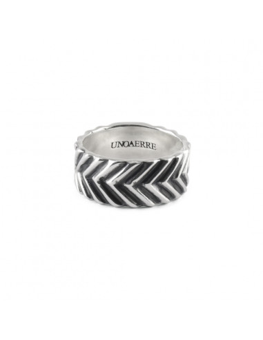 Anello in argento brunito