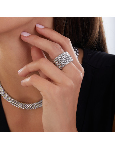 Anello in argento bianco Chicco