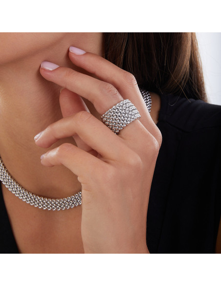 Anello in argento bianco Chicco